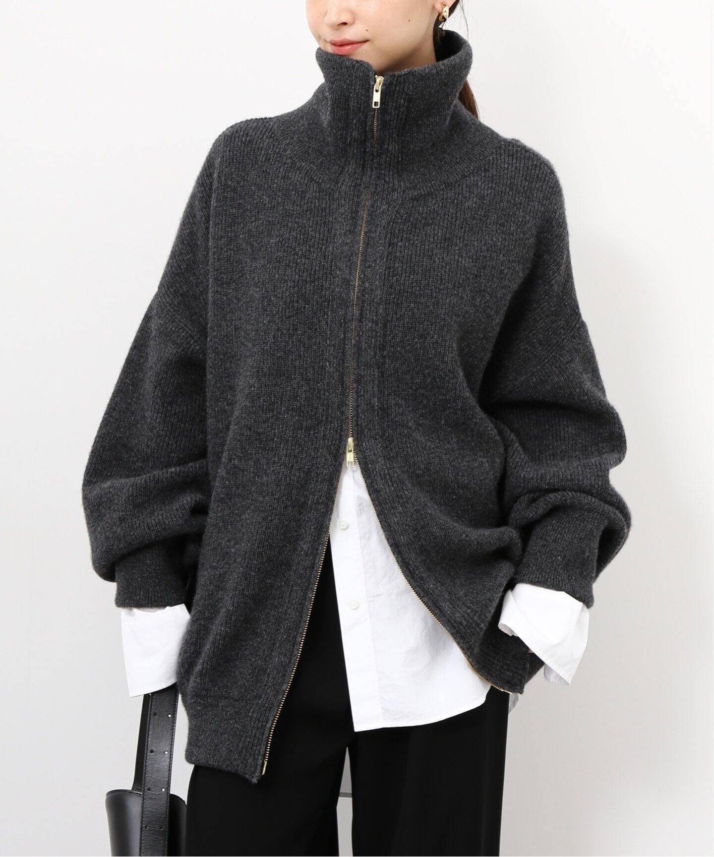 OLBIA ロングジップ ブルゾン（ニット／セーター）｜Deuxieme Classe  