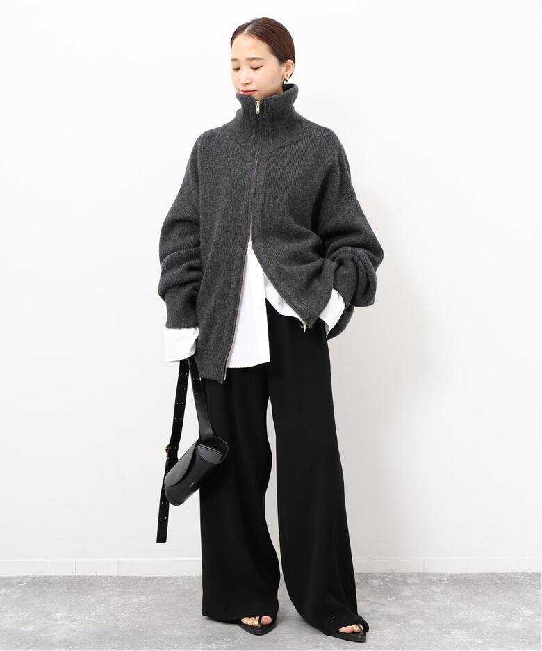 追加OLBIA ロングジップ ブルゾン（ニット／セーター）｜Deuxieme  