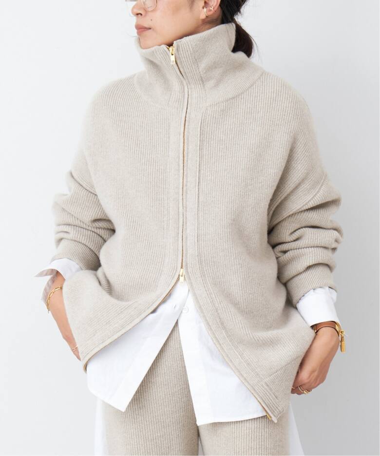 追加OLBIA ロングジップ ブルゾン（ニット／セーター）｜Deuxieme  