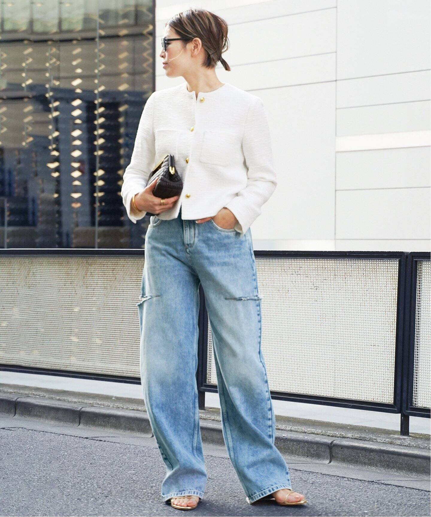 ツイード ブレザー（ノーカラージャケット）｜Deuxieme Classe  