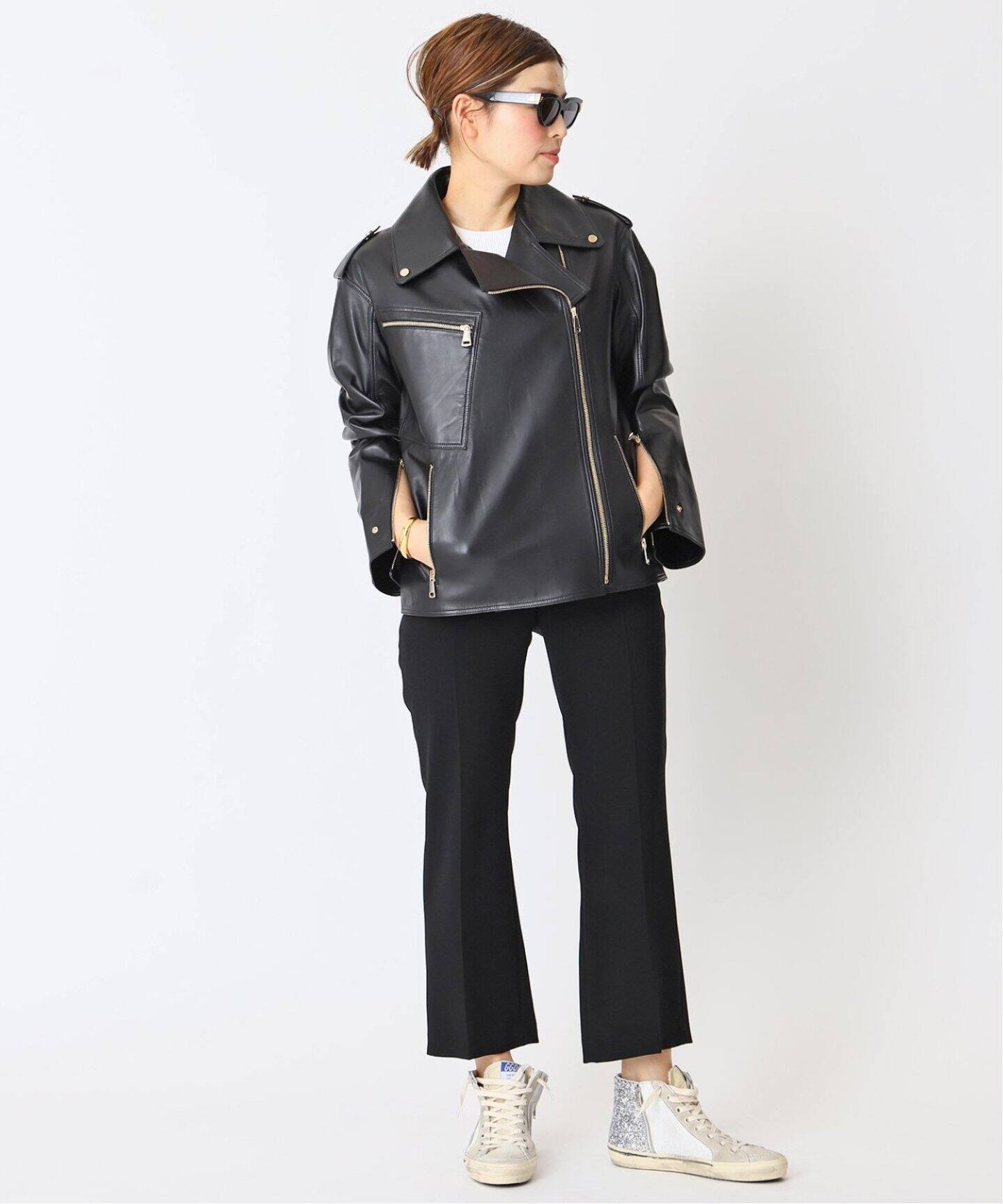 MY WHITE/マイホワイト】 LEATHER ジャケット（レザージャケット 