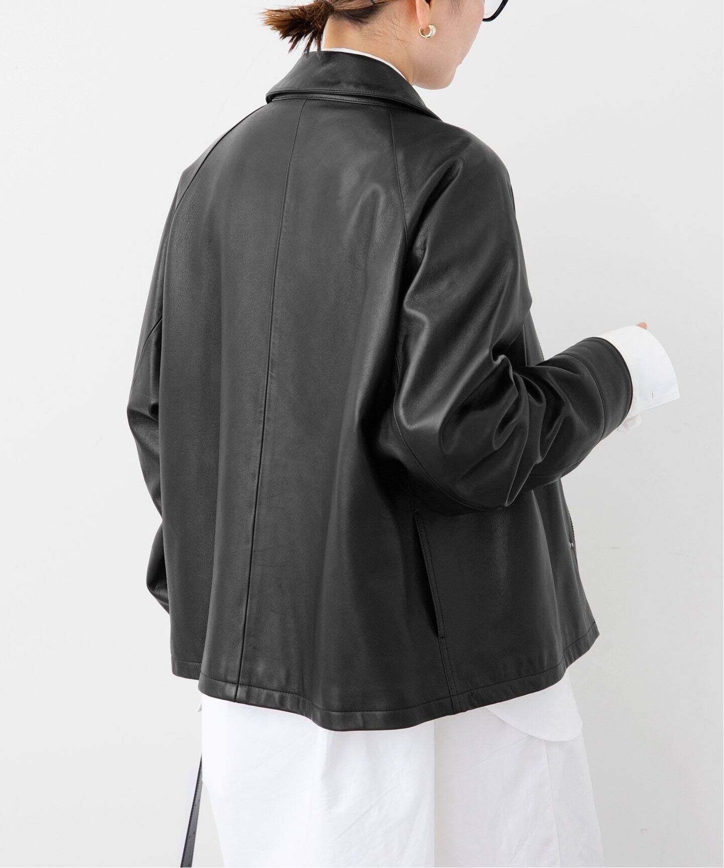 CINQUANTA/チンクアンタ】 レザーブルゾン（レザージャケット  