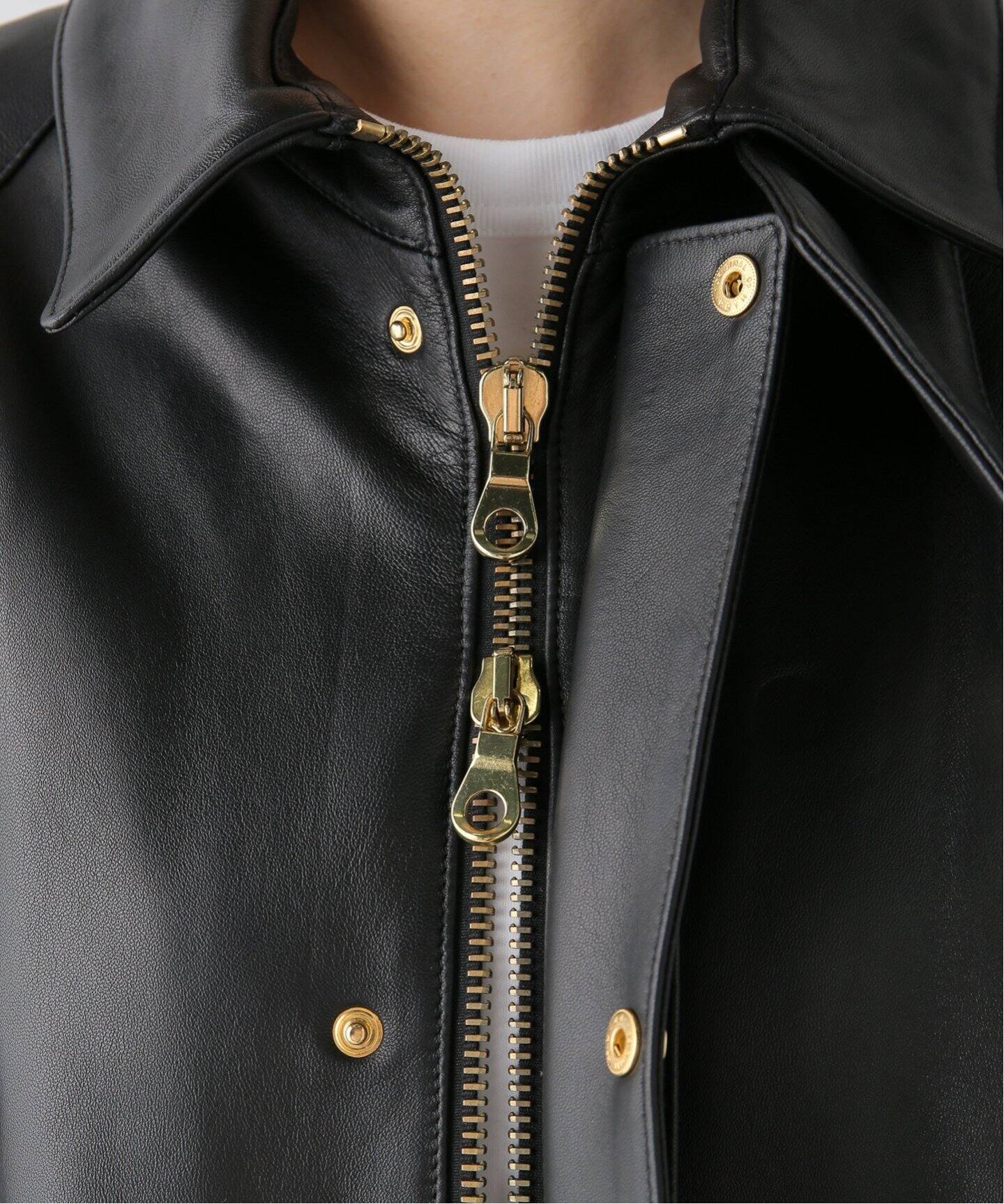 CINQUANTA/チンクアンタ】 レザーブルゾン（レザージャケット  