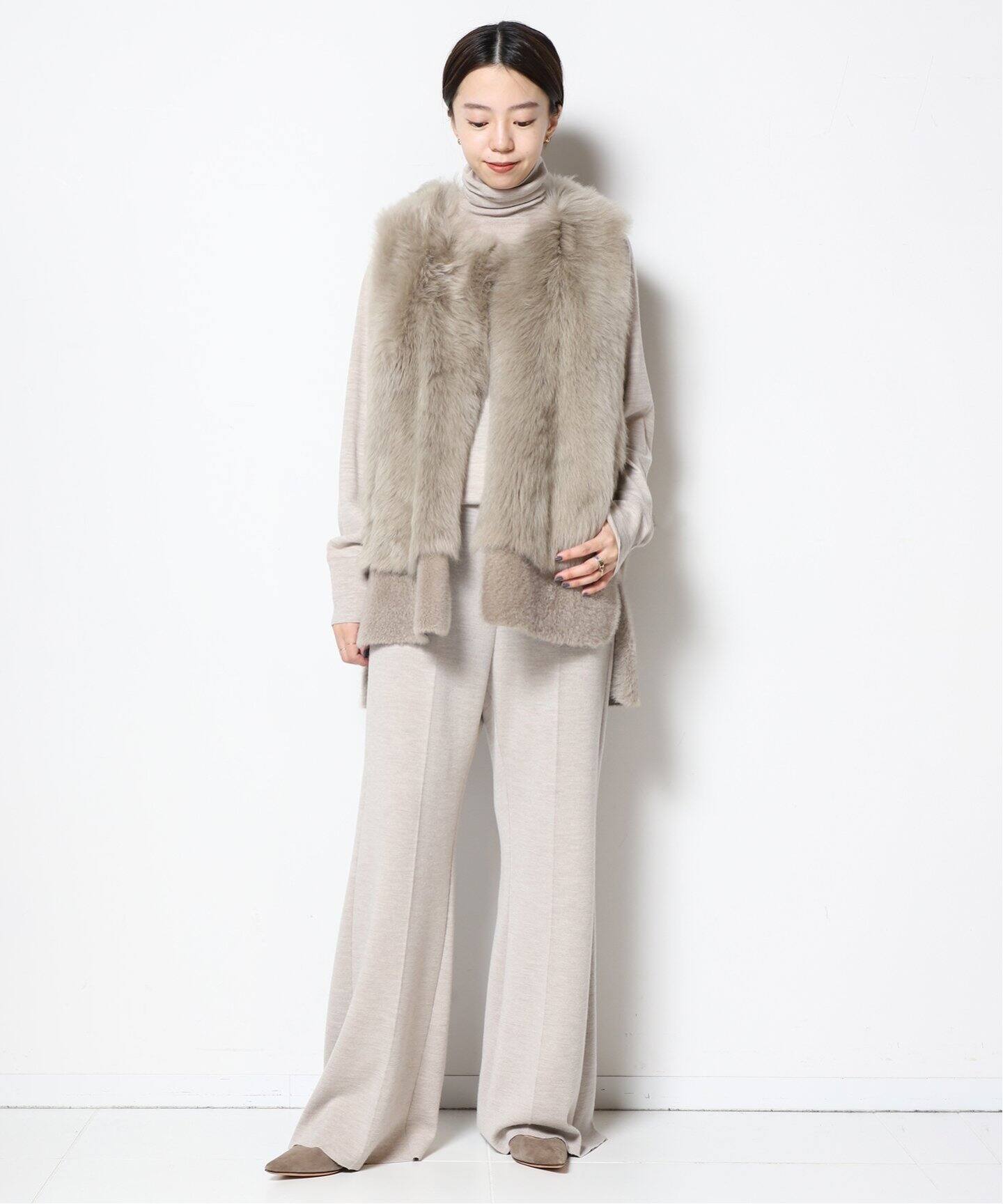 KARL DONOGHUE/カールドノヒュー】LAMBSKIN ジレ（GRAY、WHITE）（ジレ  