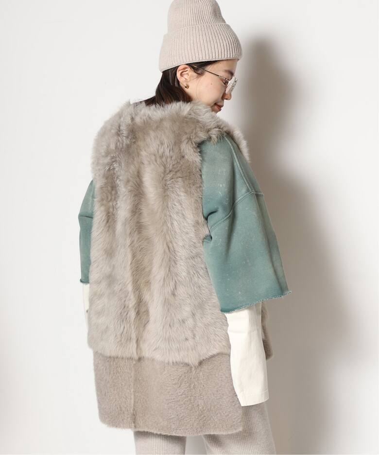 KARL DONOGHUE/カールドノヒュー】LAMBSKIN ジレ（GRAY、WHITE）（ジレ 