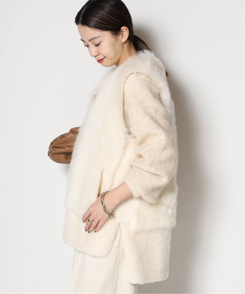 KARL DONOGHUE/カールドノヒュー】LAMBSKIN ジレ（GRAY、WHITE）（ジレ 