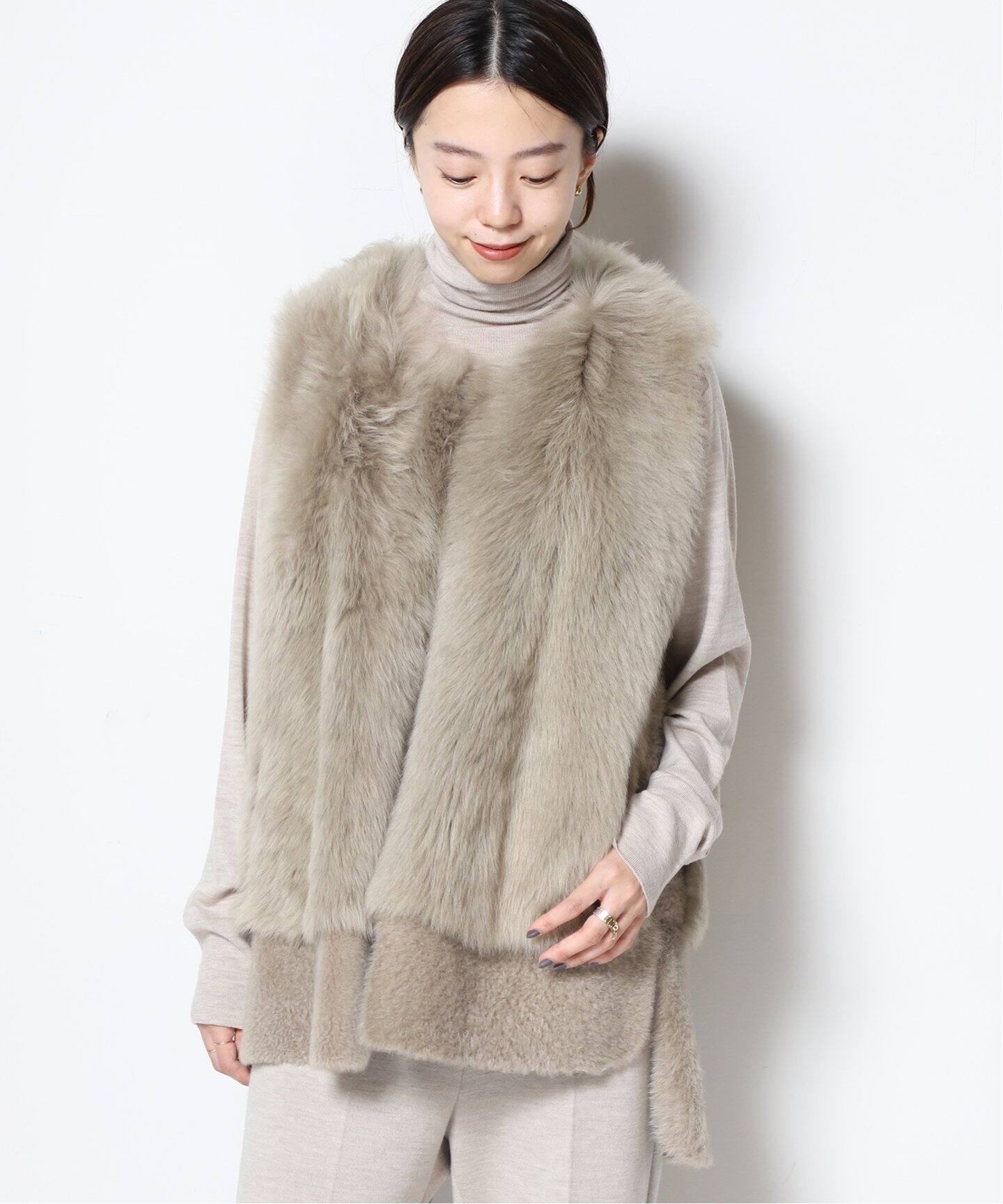 KARL DONOGHUE/カールドノヒュー】LAMBSKIN ジレ（GRAY、WHITE）（ジレ  