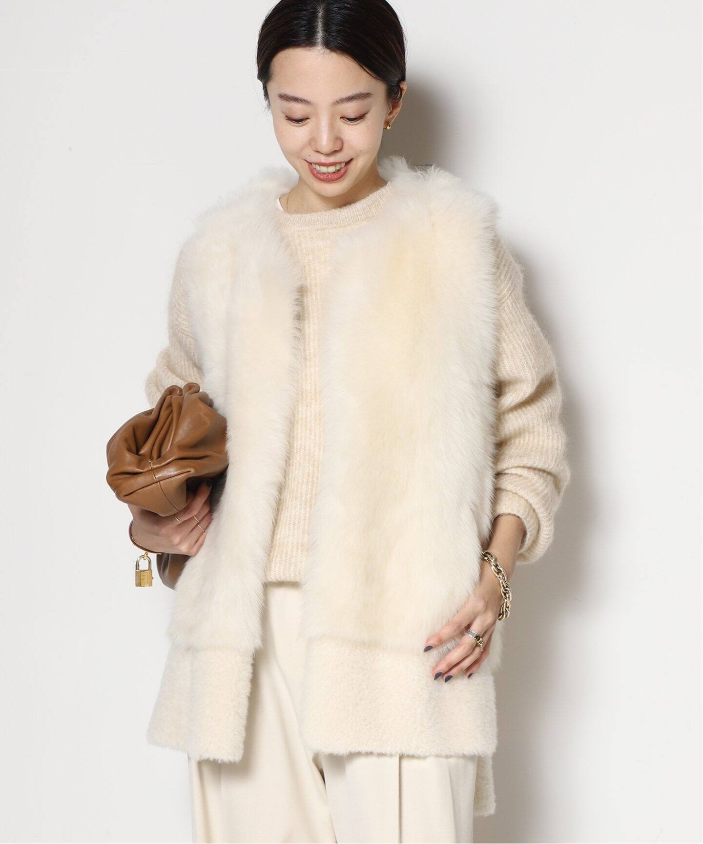 KARL DONOGHUE/カールドノヒュー】LAMBSKIN ジレ（GRAY、WHITE）（ジレ  