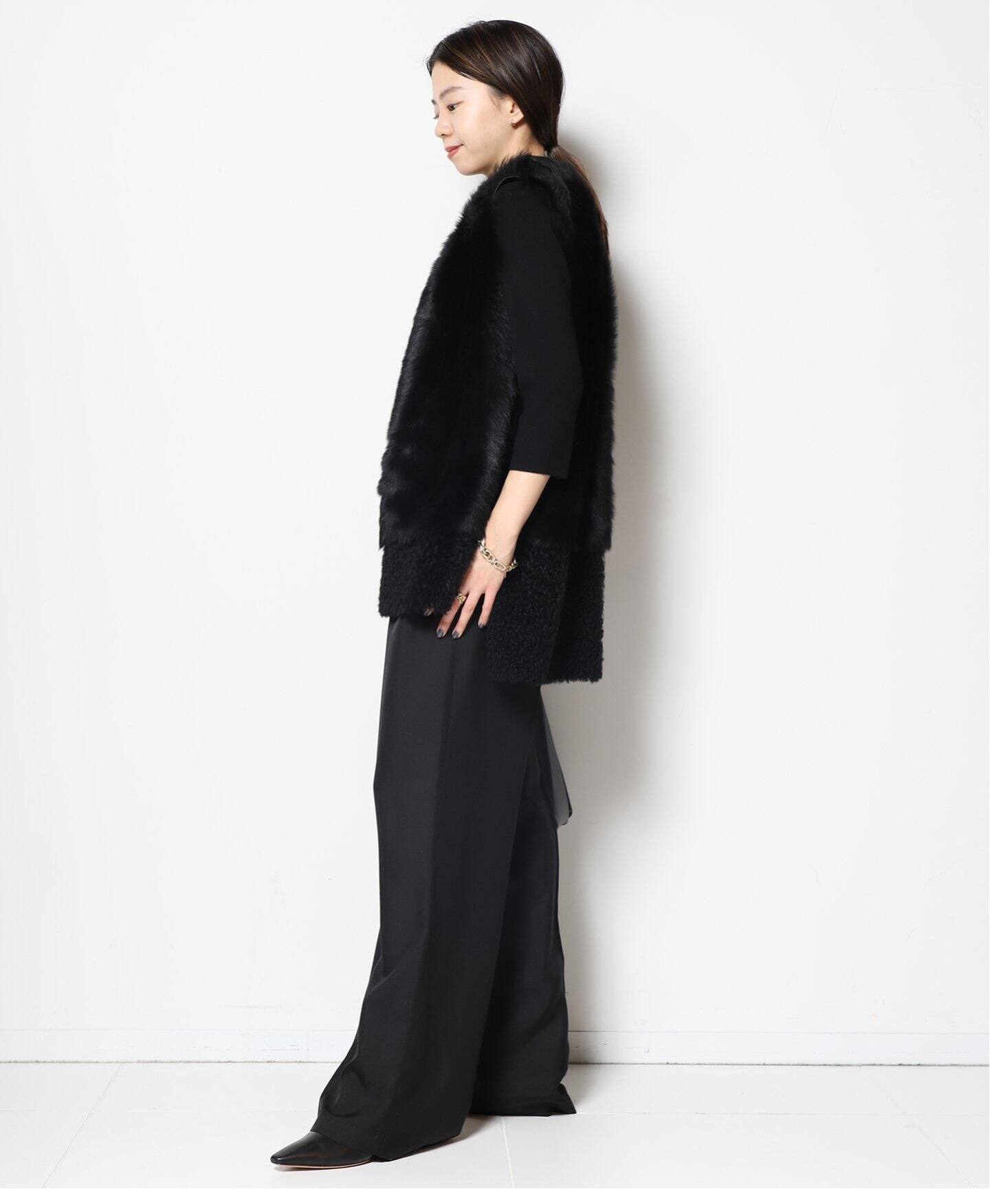 KARL DONOGHUE/カールドノヒュー】LAMBSKIN ジレ（BLACK、NAVY）（ジレ 