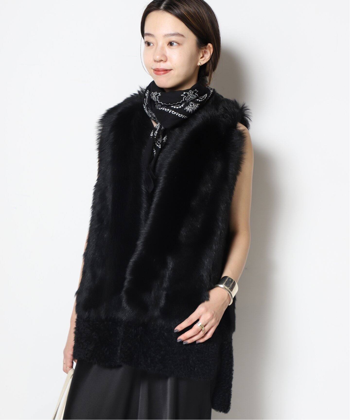 KARL DONOGHUE/カールドノヒュー】LAMBSKIN ジレ（BLACK、NAVY）（ジレ 