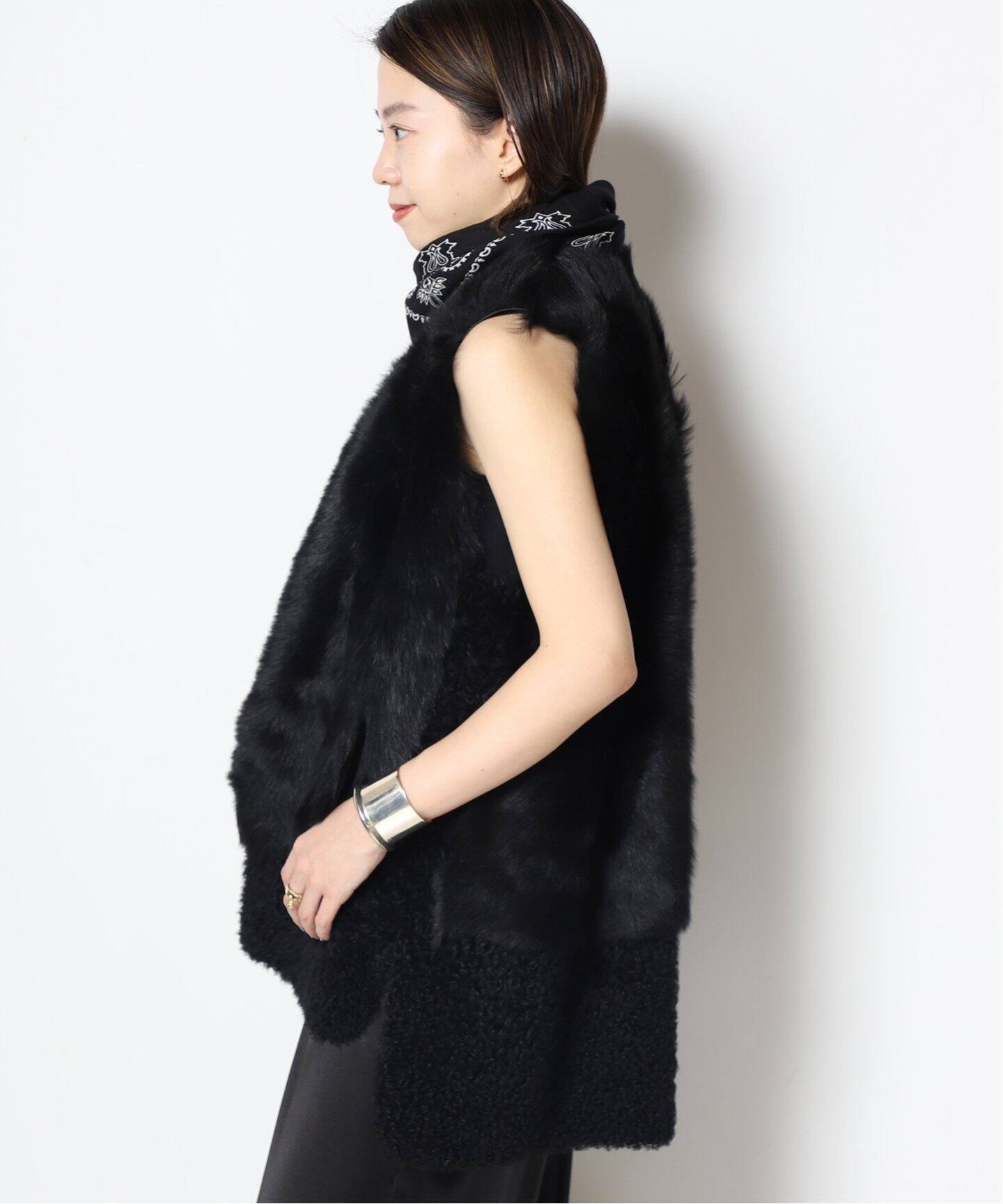 KARL DONOGHUE/カールドノヒュー】LAMBSKIN ジレ（BLACK、NAVY）（ジレ  