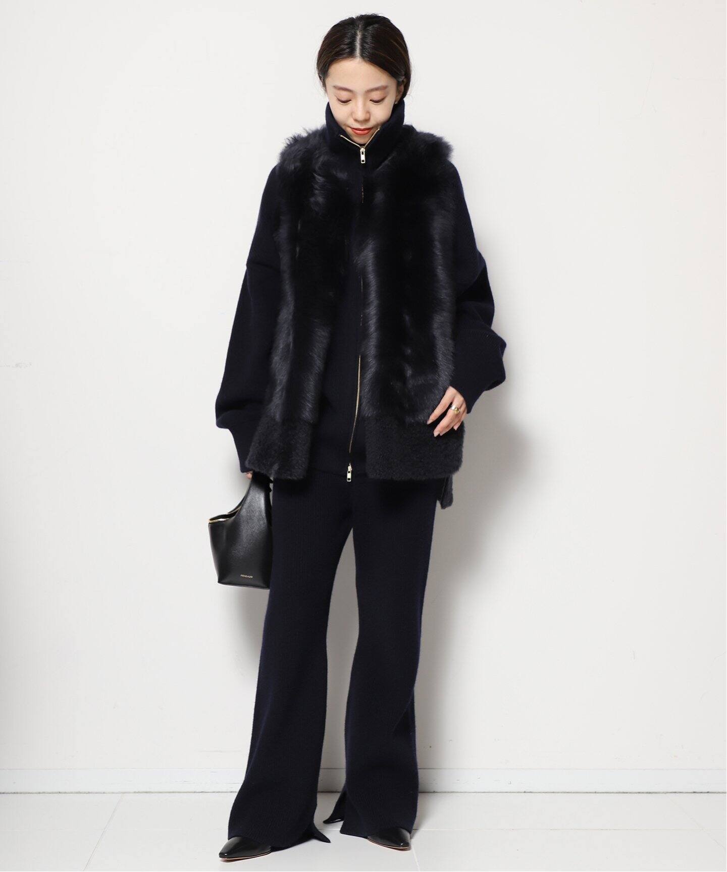 KARL DONOGHUE/カールドノヒュー】LAMBSKIN ジレ（BLACK、NAVY）（ジレ 