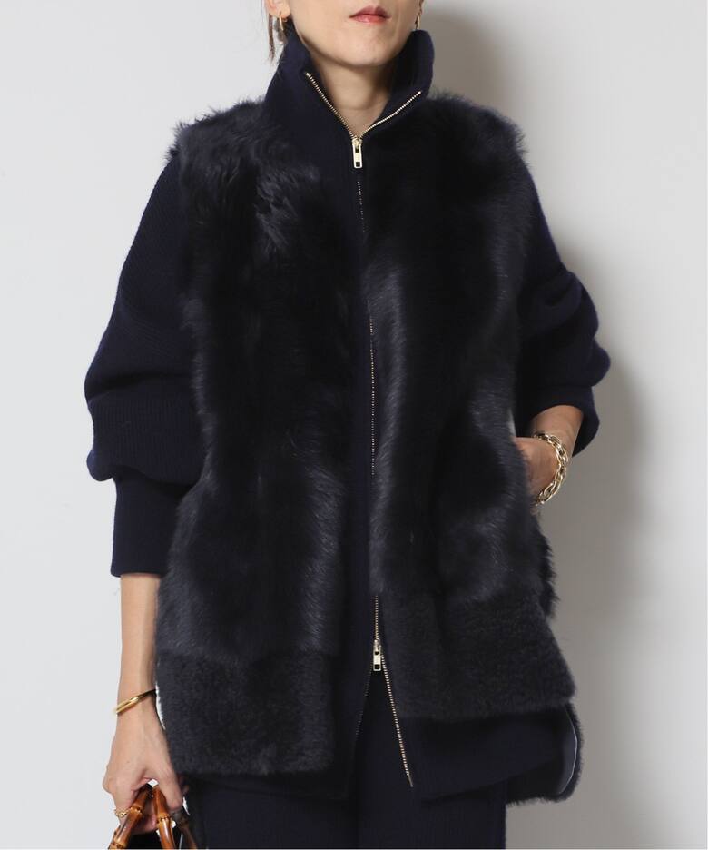 KARL DONOGHUE/カールドノヒュー】LAMBSKIN ジレ（BLACK、NAVY）（ジレ 