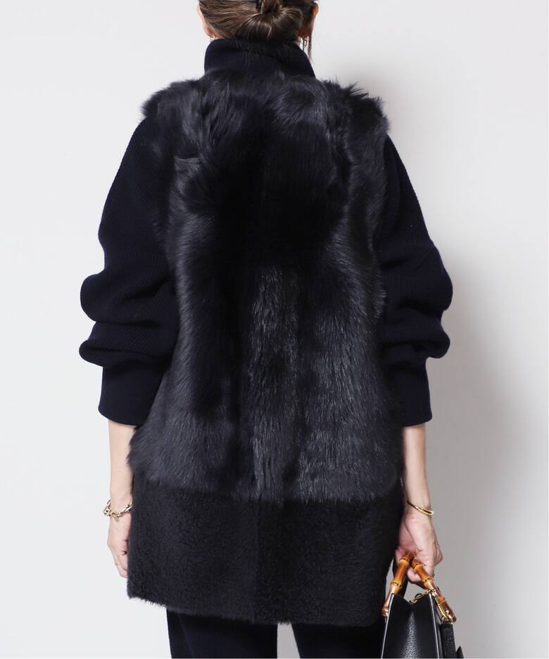 KARL DONOGHUE/カールドノヒュー】LAMBSKIN ジレ（BLACK、NAVY）（ジレ 
