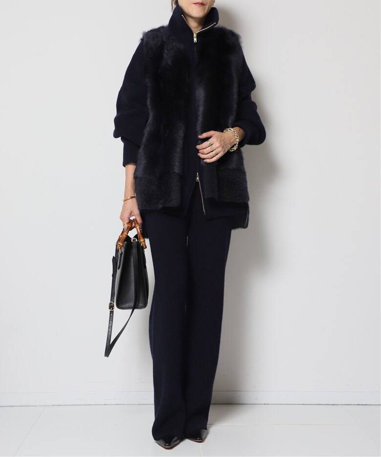 KARL DONOGHUE/カールドノヒュー】LAMBSKIN ジレ（BLACK、NAVY）（ジレ  