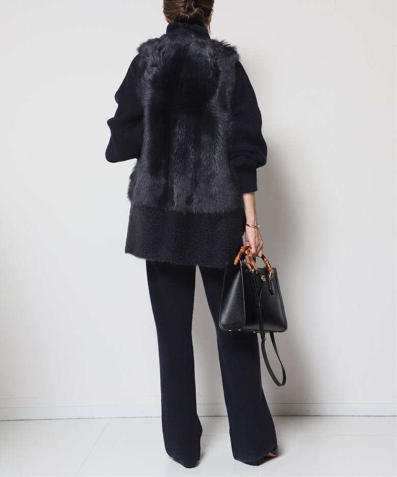 KARL DONOGHUE/カールドノヒュー】LAMBSKIN ジレ（BLACK、NAVY）（ジレ  
