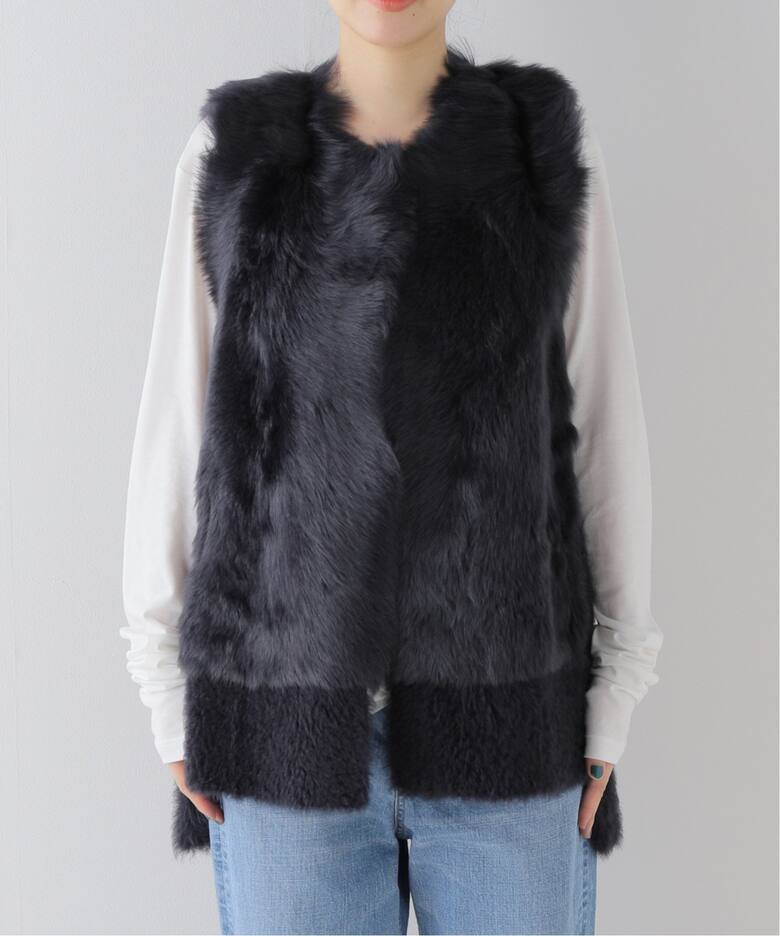 KARL DONOGHUE/カールドノヒュー】LAMBSKIN ジレ（BLACK、NAVY）（ジレ 