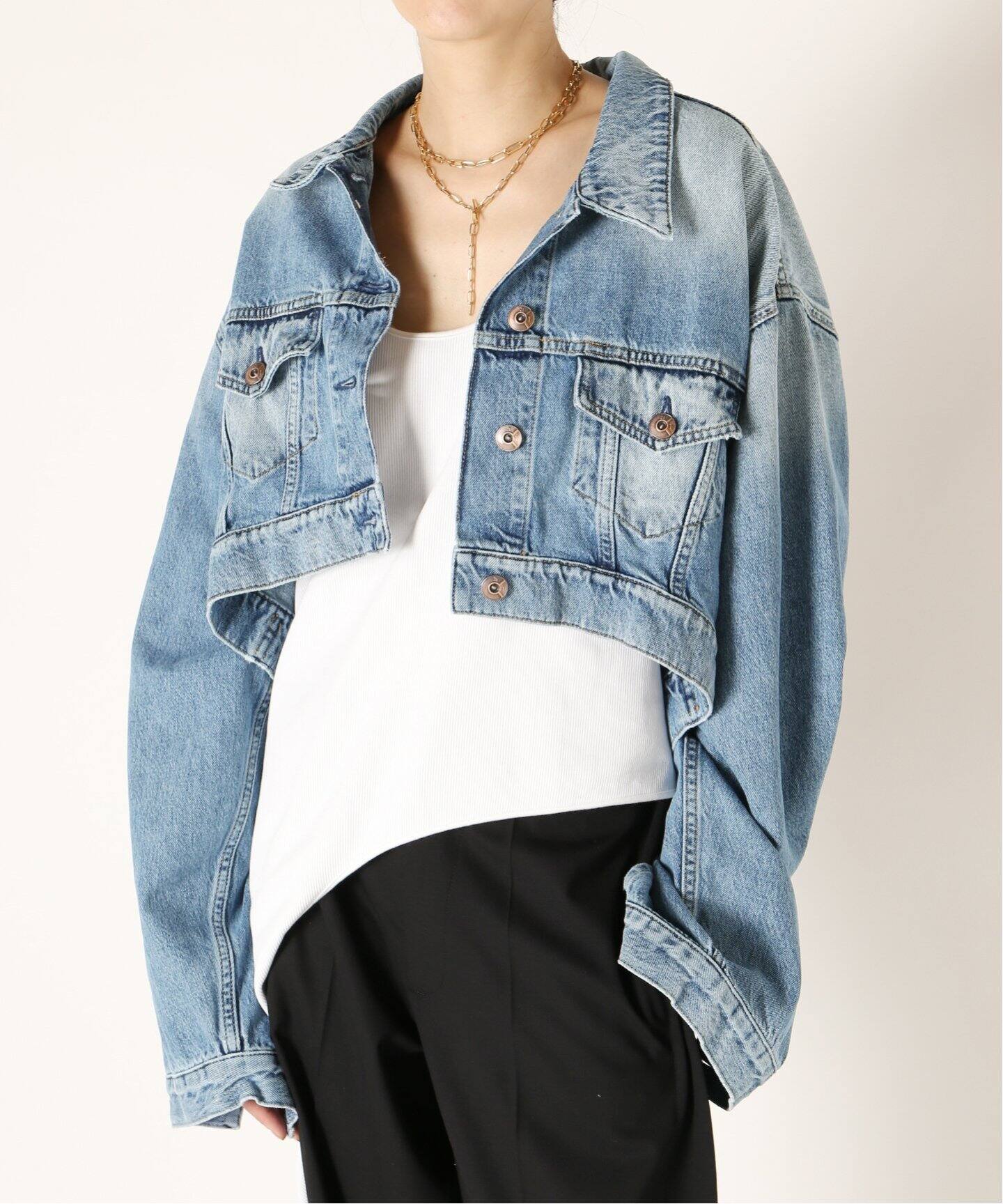 3X1/スリーバイワン】GINA DENIM SHORT ジャケット（デニムジャケット 
