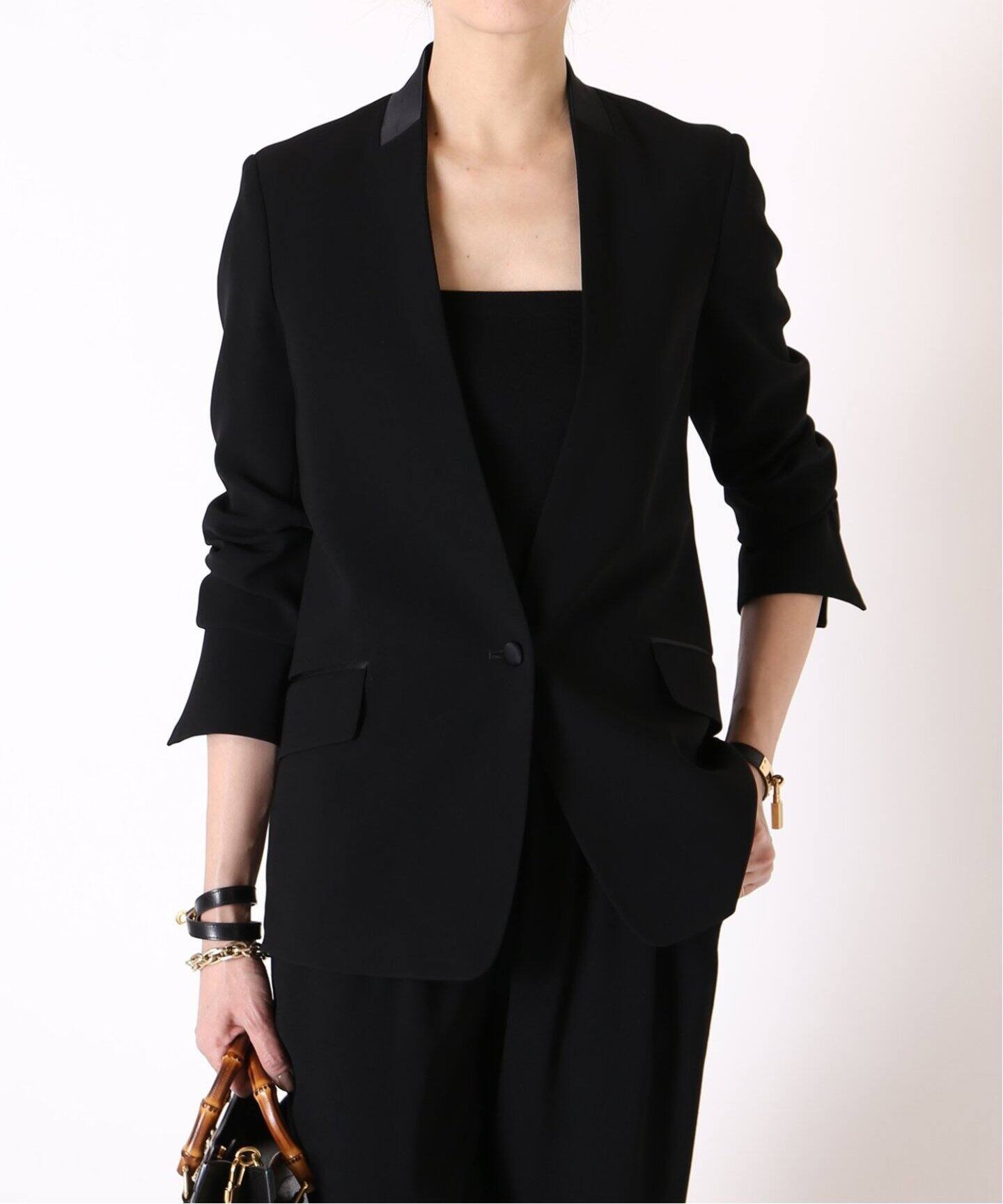 Col Pierrot/コルピエロ】BLACK SINGLE ジャケット（ノーカラー  