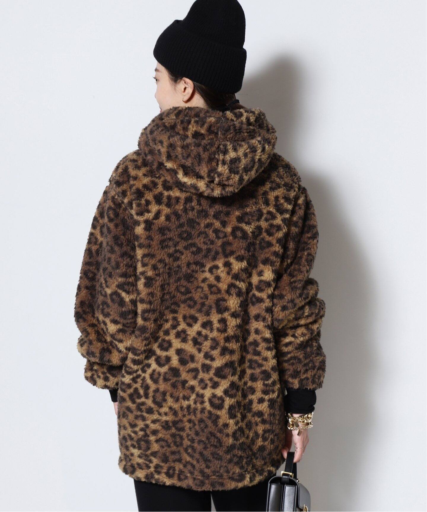 JOHNBULL/ジョンブル】LEOPARD FLEECE ZIP パーカー（ボア・フリース 