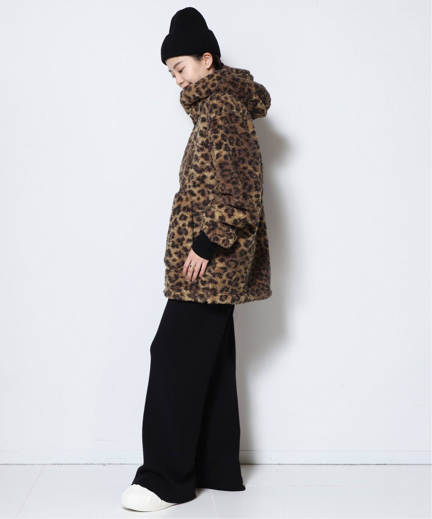JOHNBULL/ジョンブル】LEOPARD FLEECE ZIP パーカー（ボア・フリース 