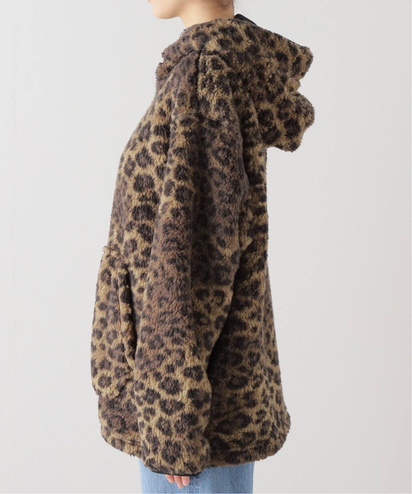 JOHNBULL/ジョンブル】LEOPARD FLEECE ZIP パーカー（ボア・フリース  