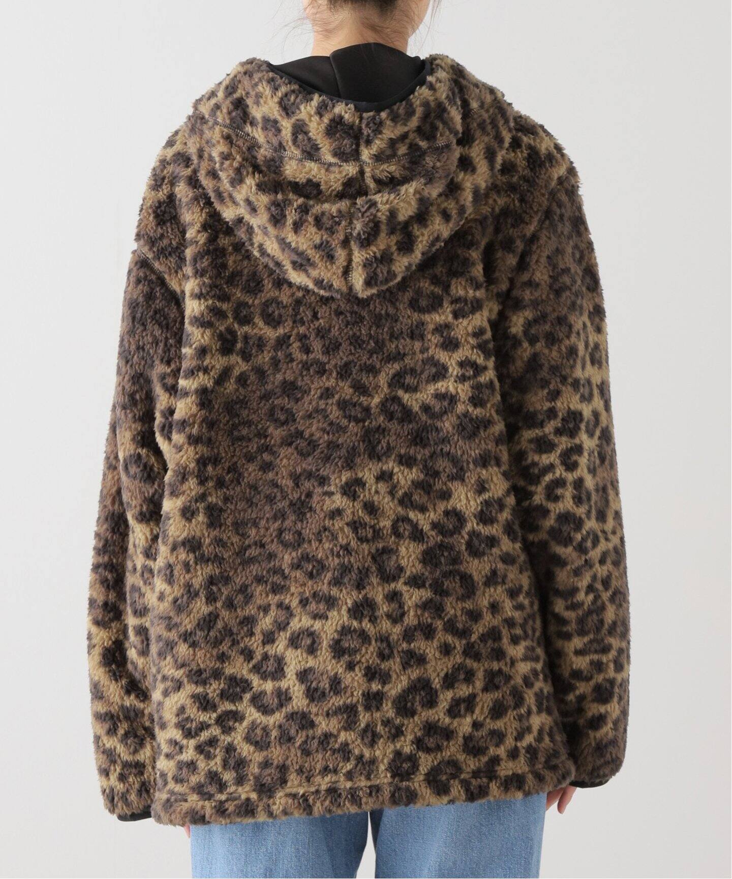 JOHNBULL/ジョンブル】LEOPARD FLEECE ZIP パーカー（ボア・フリース  