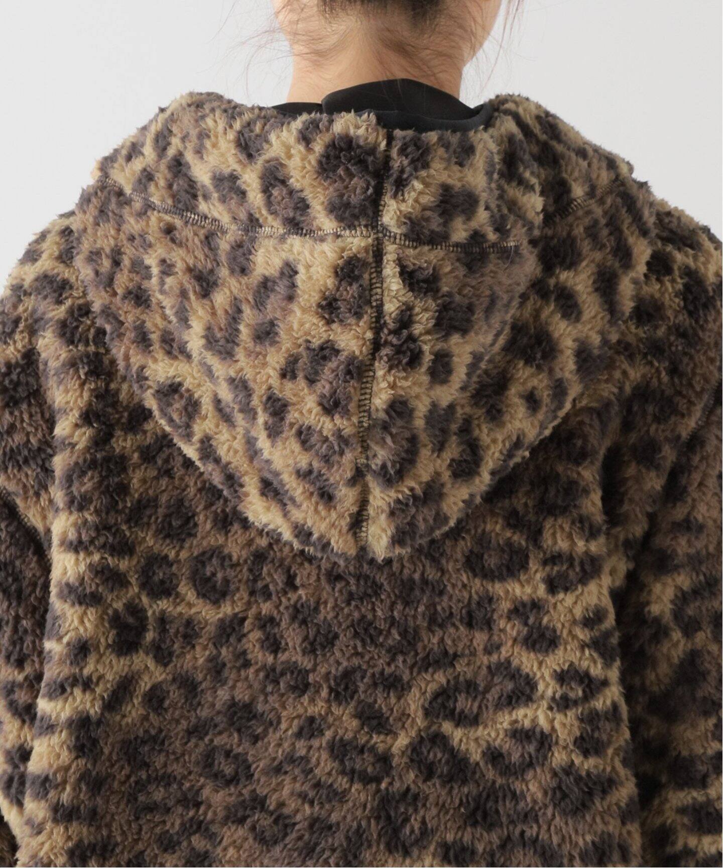 JOHNBULL/ジョンブル】LEOPARD FLEECE ZIP パーカー（ボア・フリース  