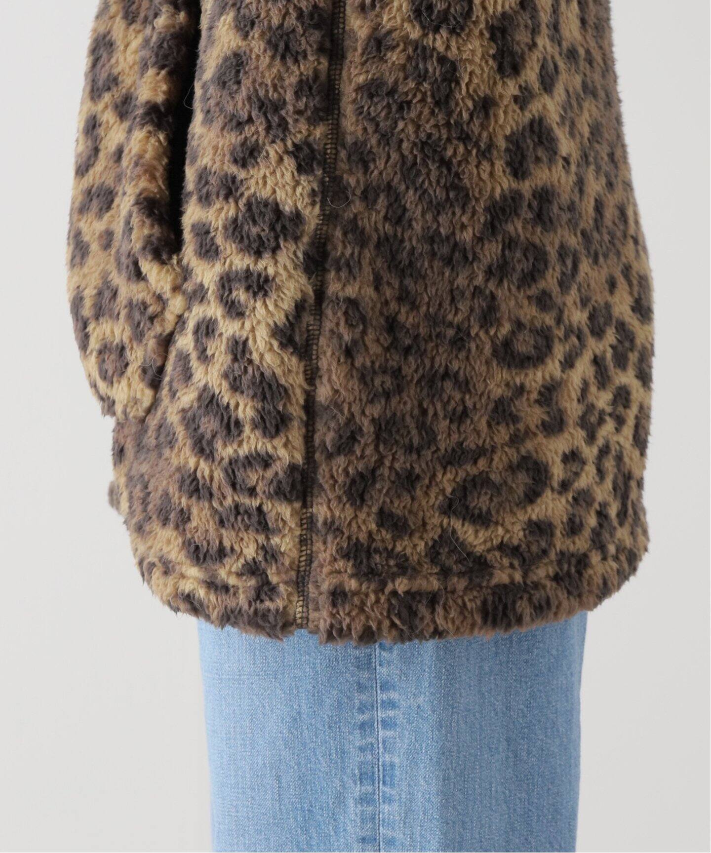 JOHNBULL/ジョンブル】LEOPARD FLEECE ZIP パーカー（ボア・フリース 