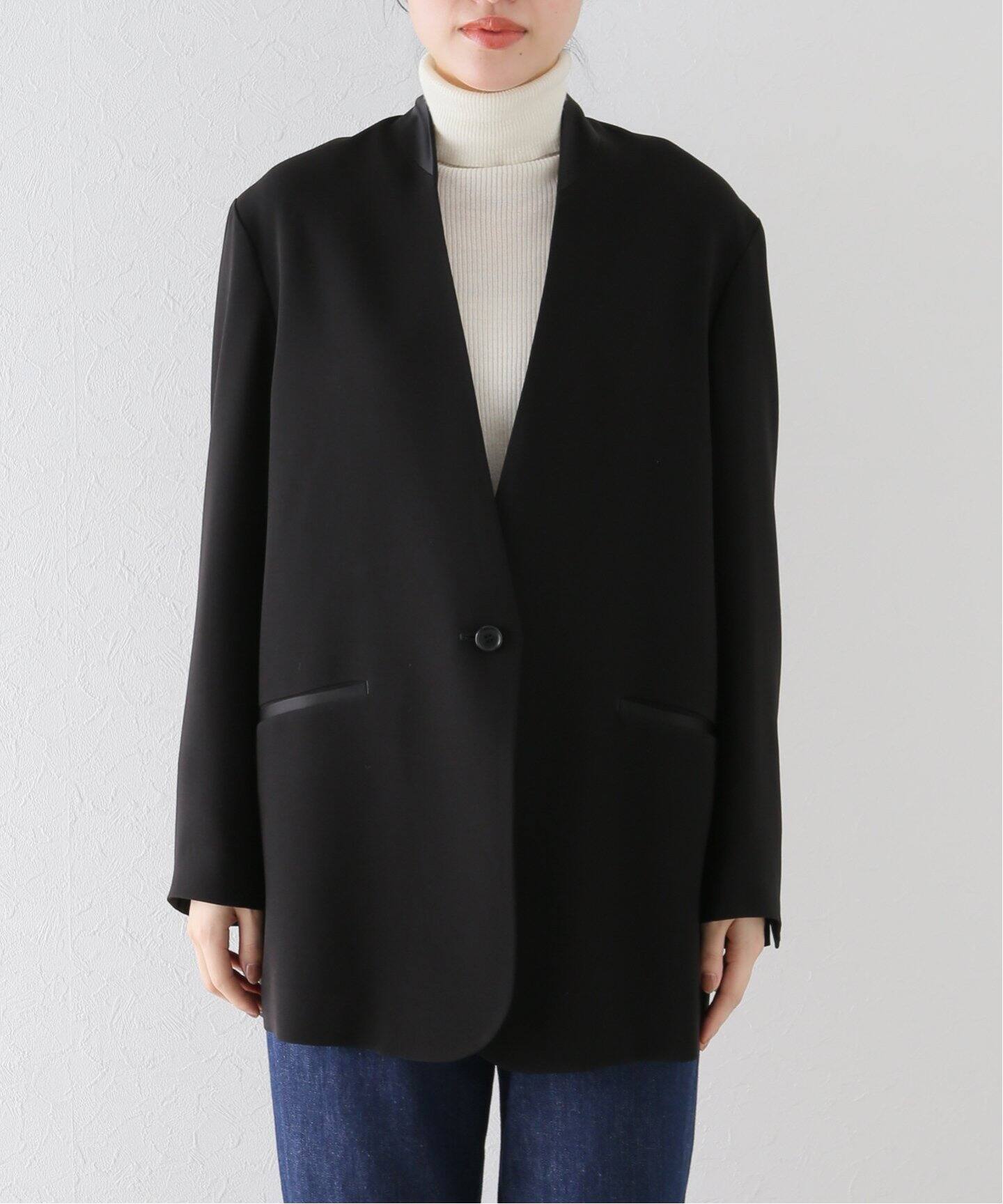 No Collar Relax Jacket（ノーカラージャケット）｜L