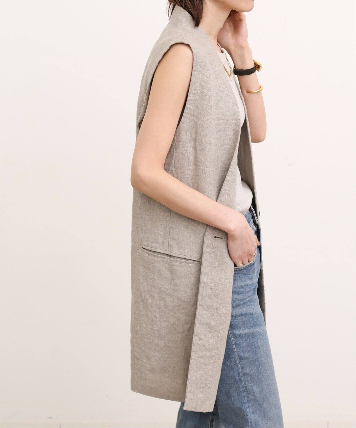 CTN*LINEN 気に入っ Camisole ／コットン リネン キャミ☆アパルトモン 