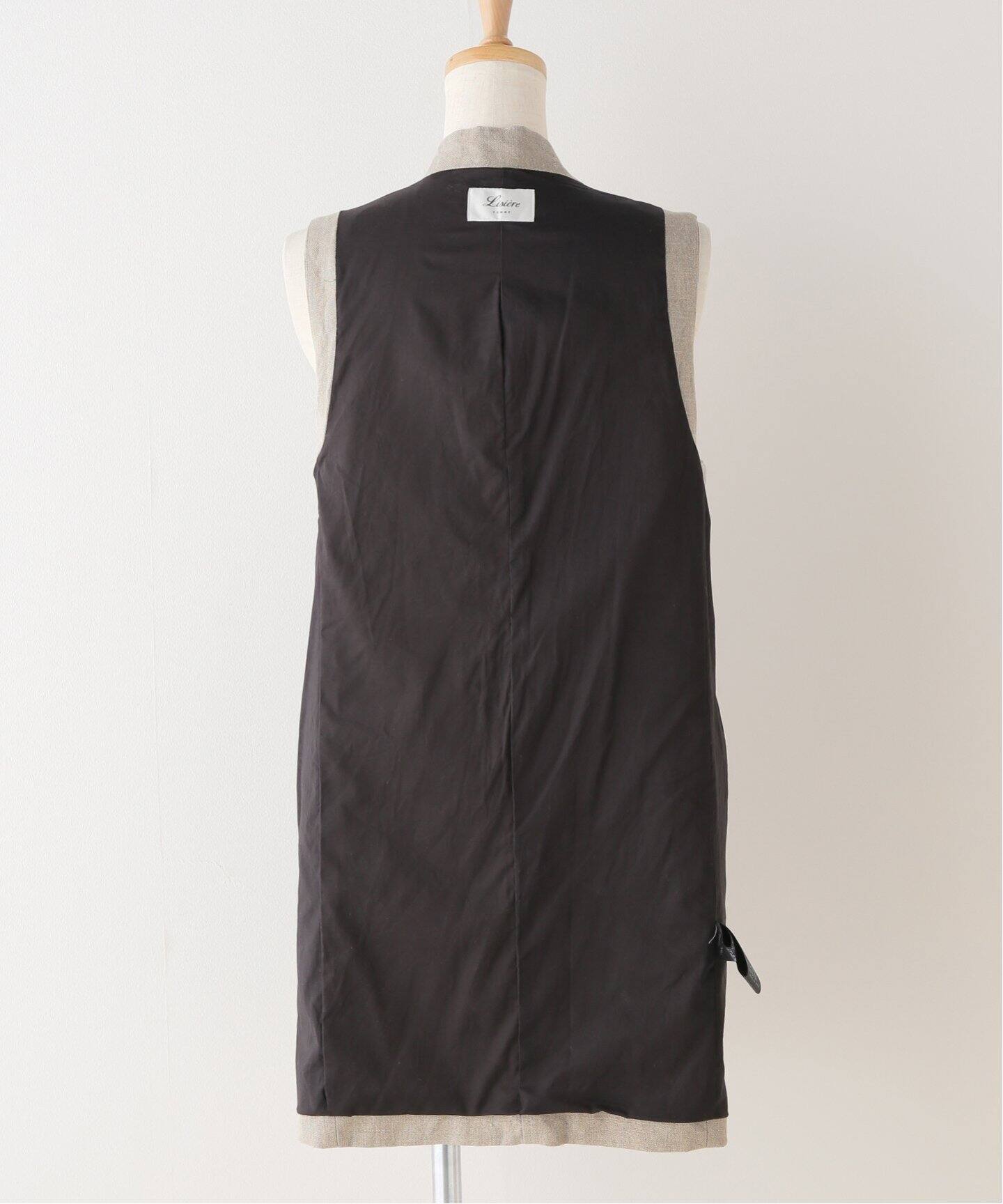 Linen Canvas Long Vest（ジレ）｜L