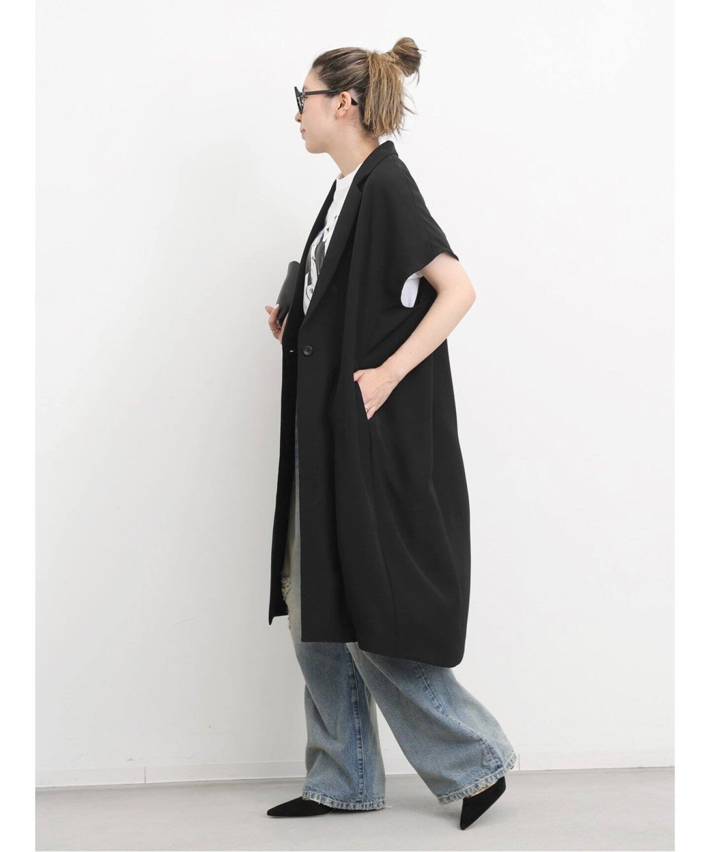 Col Pierrot /コル ピエロ】Georgette Long Vest（ベスト）｜L 