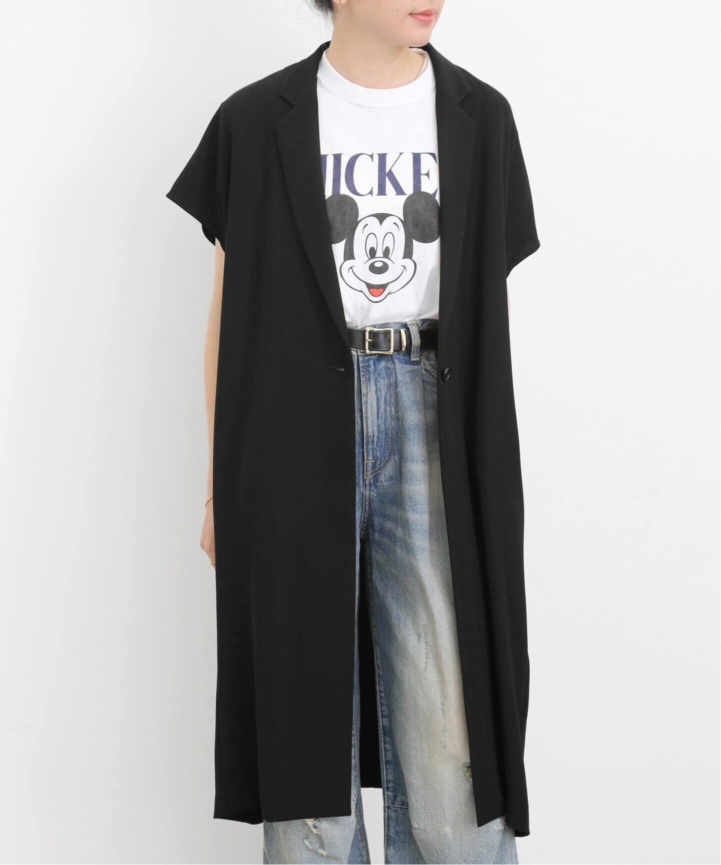 Col Pierrot /コル ピエロ】Georgette Long Vest（ベスト）｜L 