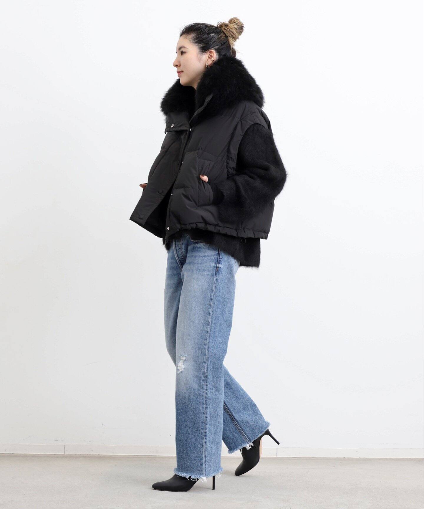 YVES SALOMON/イヴ サロモン】 OVERSIZED DOWN JACKET(3WAY)（ダウン 