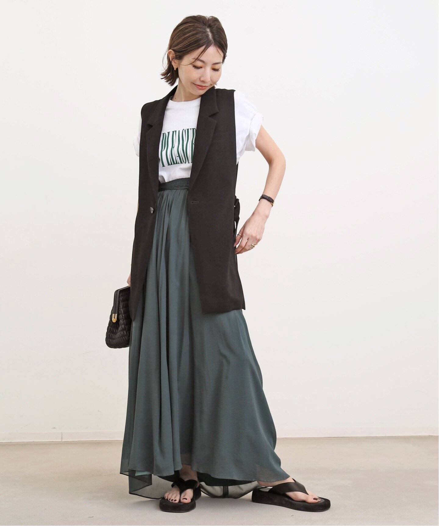Col Pierrot /コル ピエロ】Georgette Vest（その他ジャケット・スーツ 