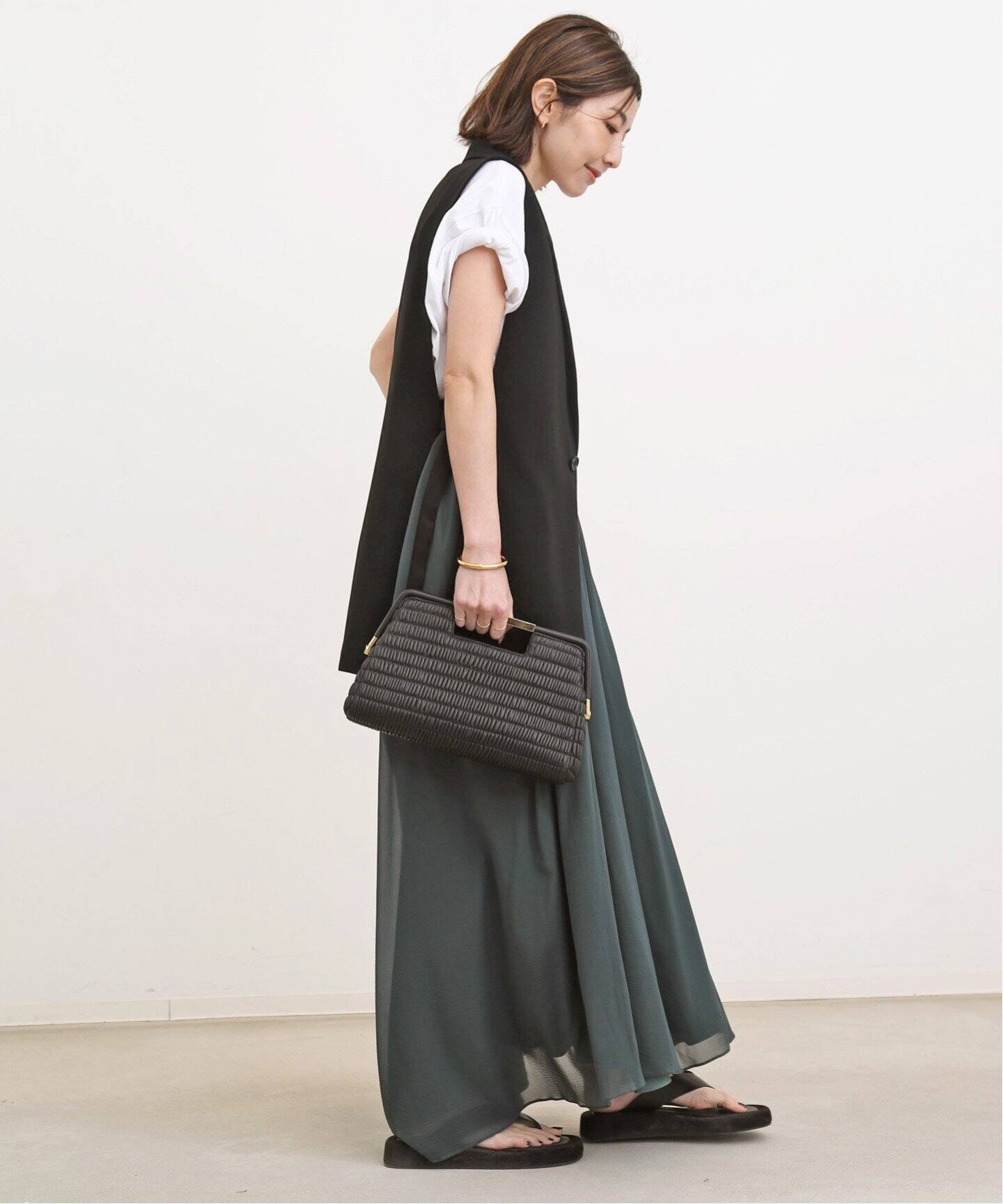 Col Pierrot /コル ピエロ】Georgette Vest（その他ジャケット・スーツ 