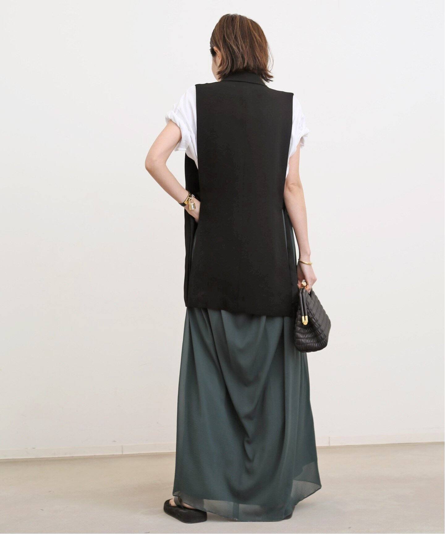Col Pierrot /コル ピエロ】Georgette Vest（その他ジャケット・スーツ 