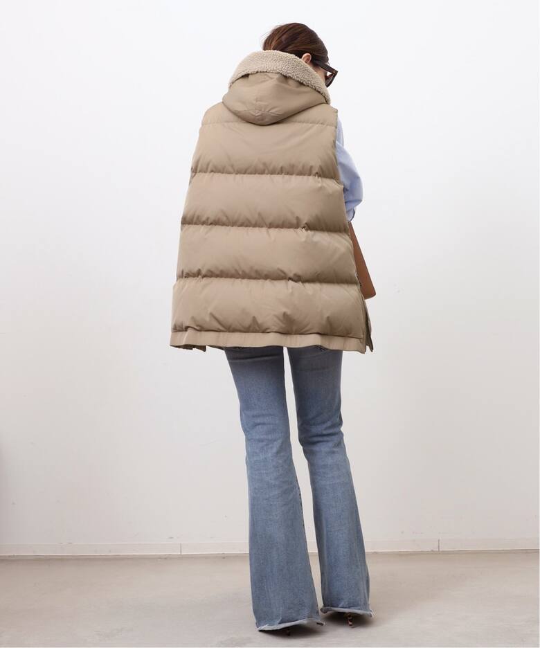 LOU ANDREA/ルーアンドレア】2WAY DOWN VEST（ダウン・中綿ベスト 