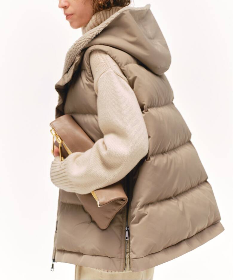 LOU ANDREA/ルーアンドレア】2WAY DOWN VEST（ダウン・中綿ベスト 