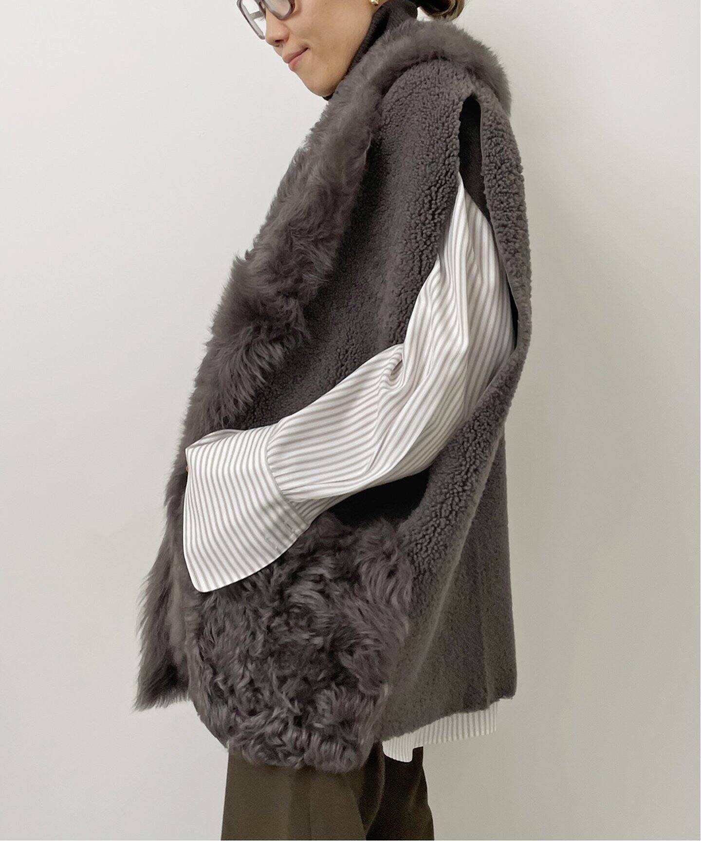 ビビキングさまお取置blancha ムートンベスト L 