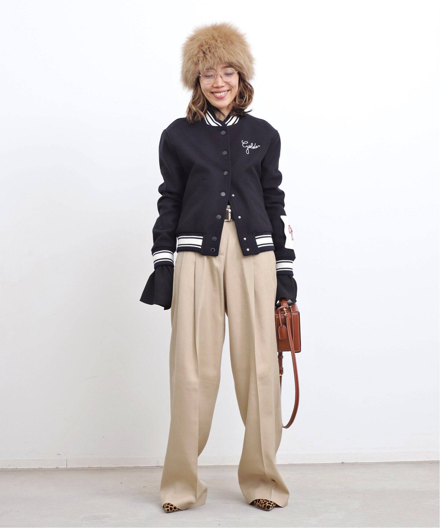 GOLDEN GOOSE/ゴールデン グース】 BOMBER JACKET（スタジャン）｜L  