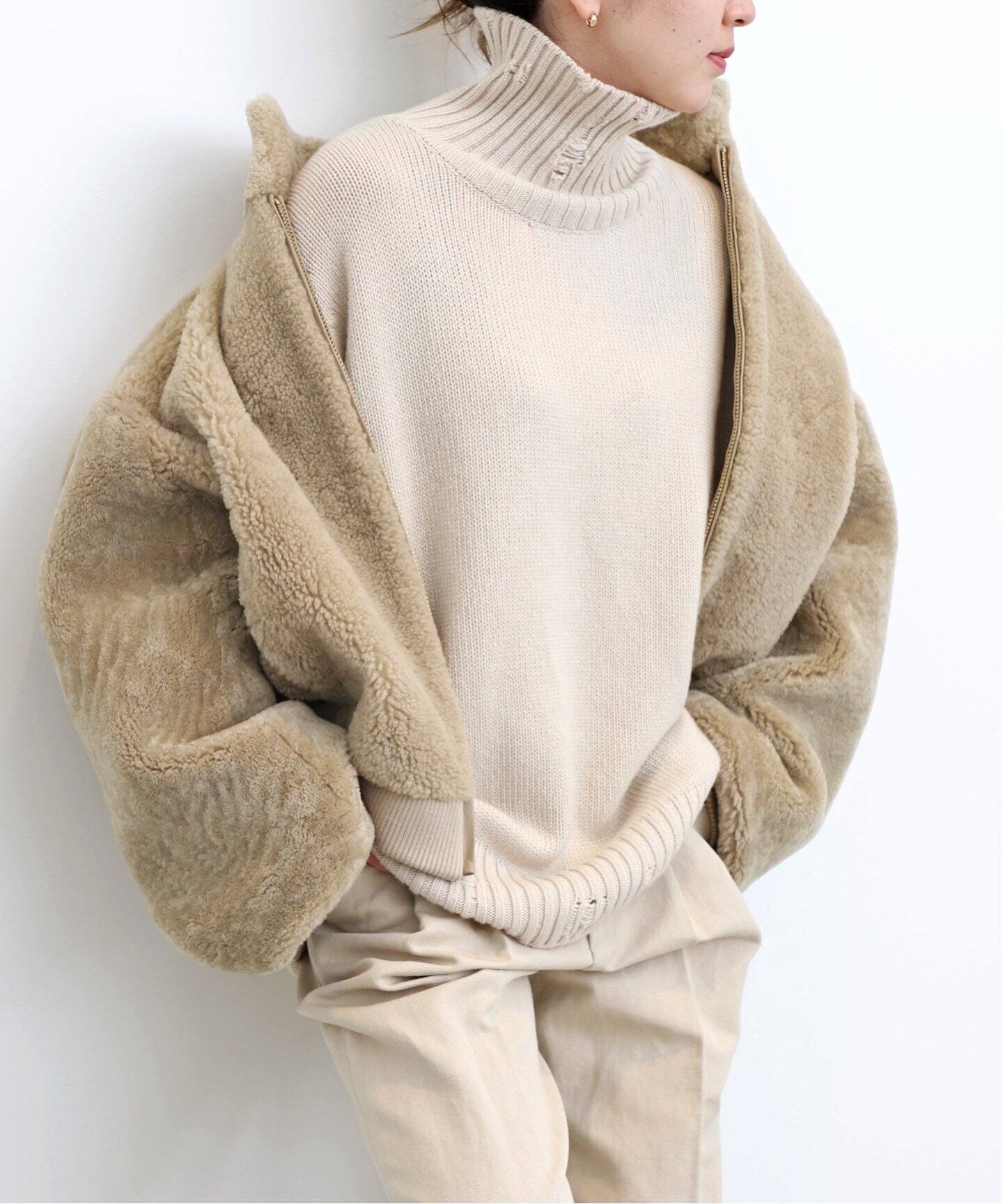 VENTCOUVERT/ヴァンクヴェール】 Mouton Jacket（その他ブルゾン  