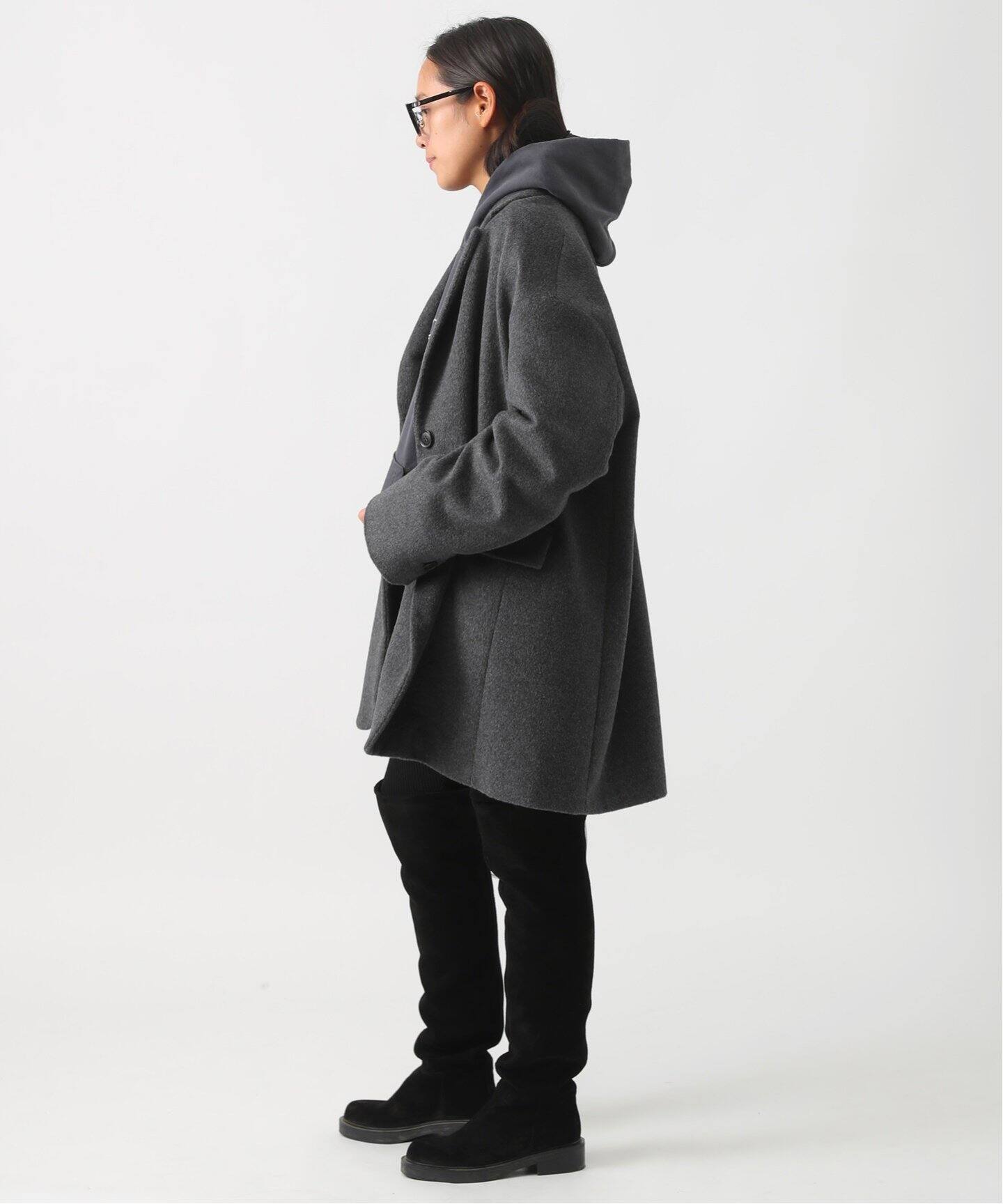 Gray over-sized Jacket Coat（その他ブルゾン／アウター）｜AP STUDIO 