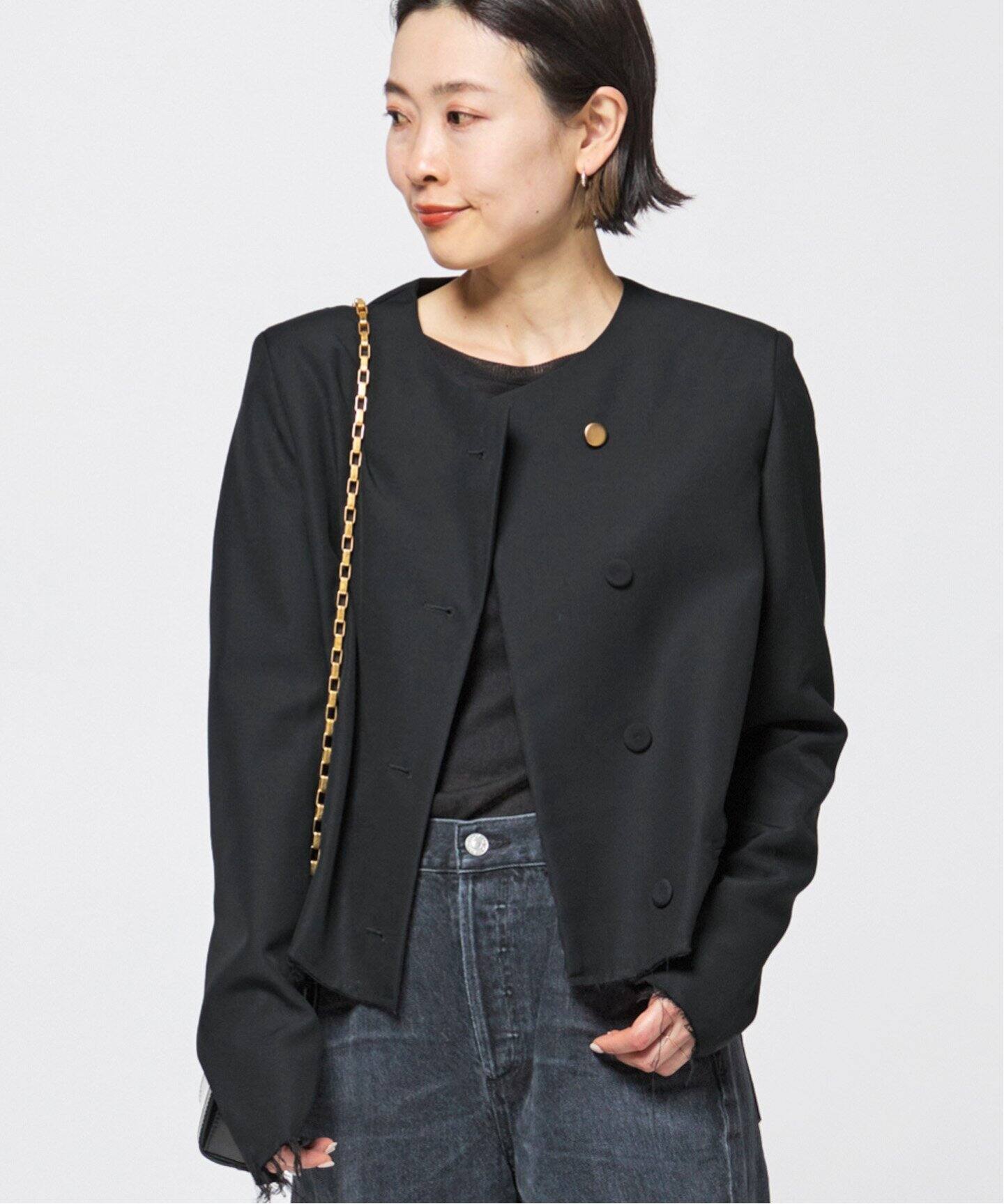 COVERT/コーベルト】CREW NECK JACKET（ノーカラージャケット）｜AP 