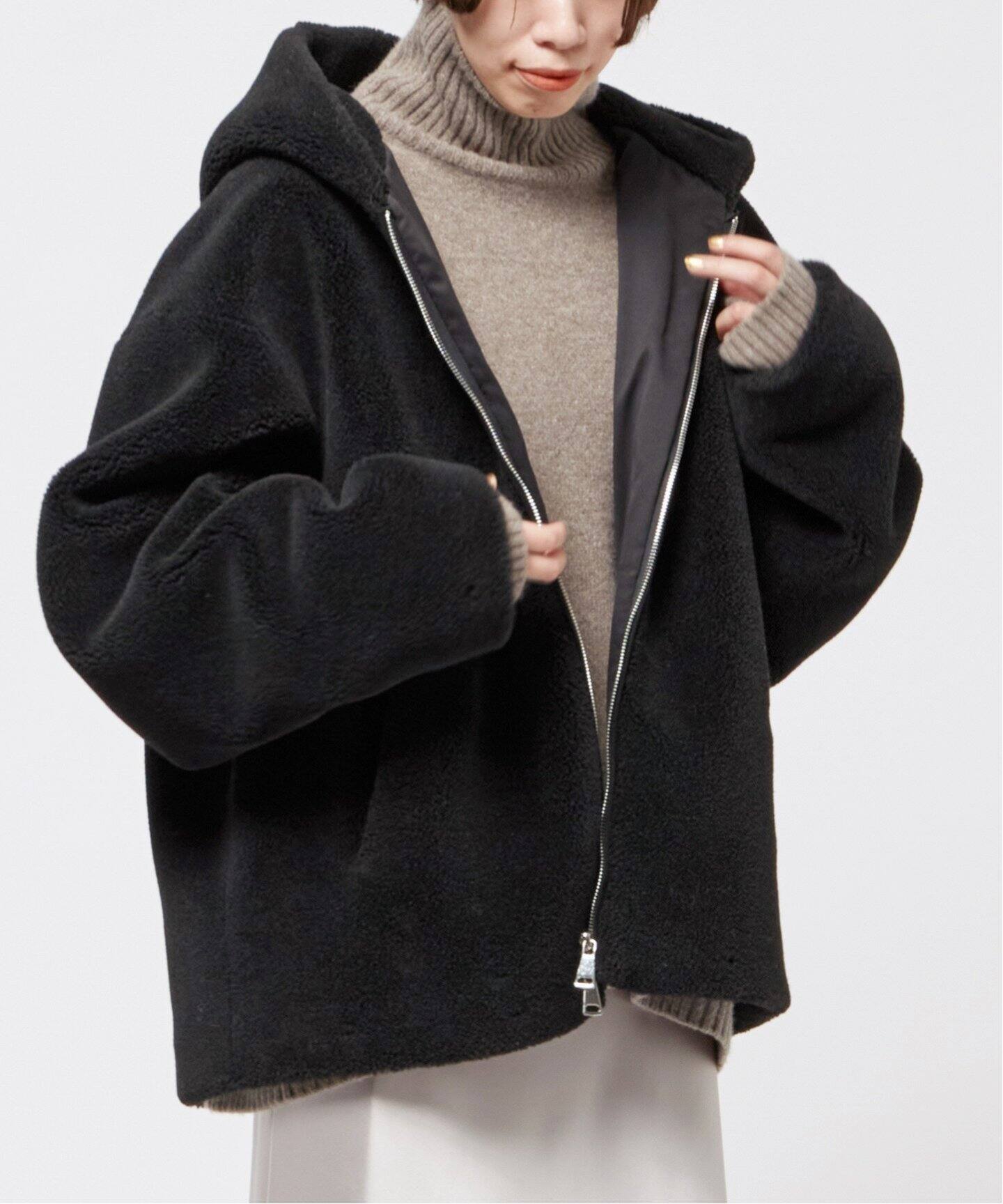 FORTE DEI MARMI ムートンジャケット【ブラック】（中古・古着通販  