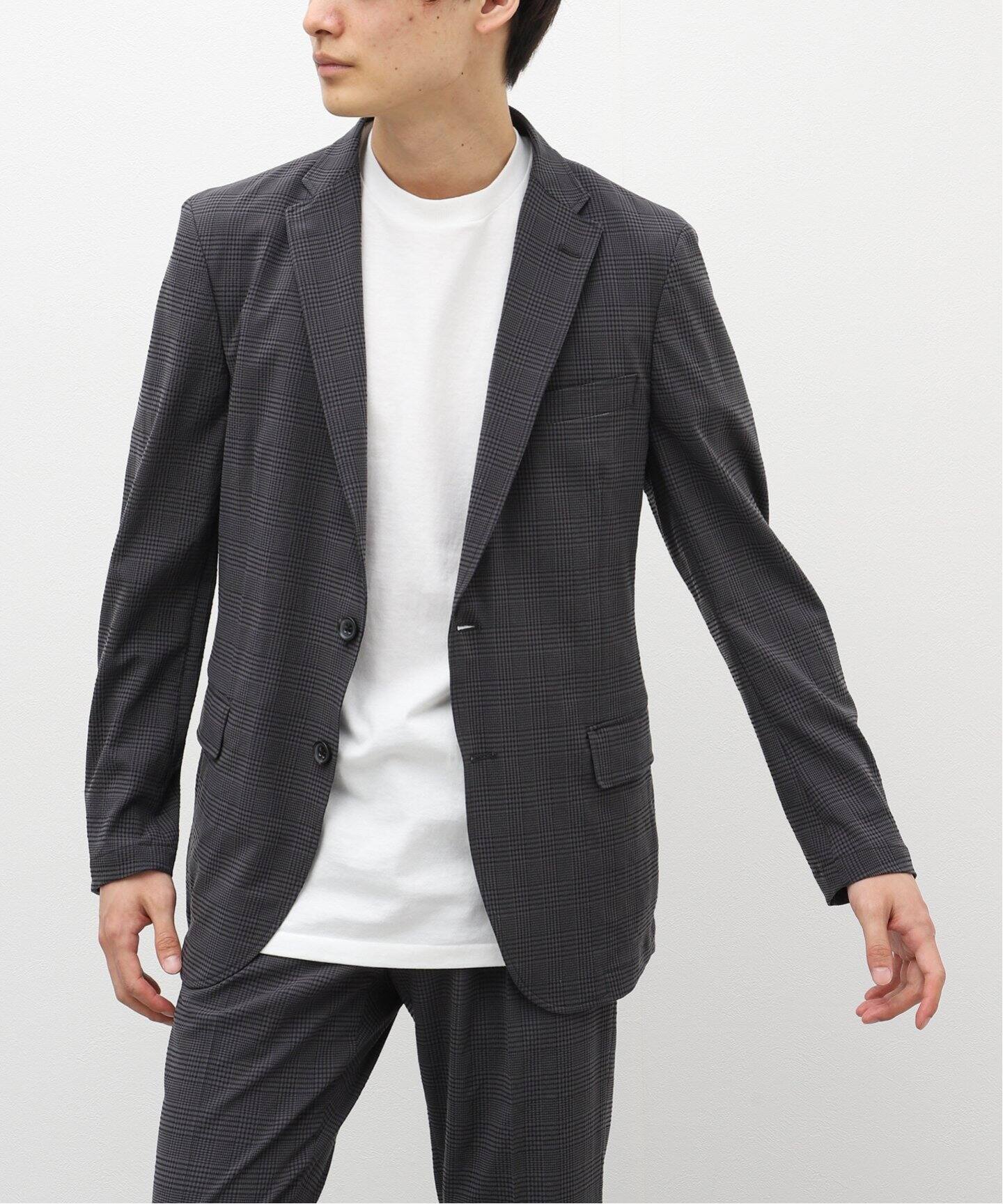 サッカーグレンチェックジャケット（テーラードジャケット）｜B.C  