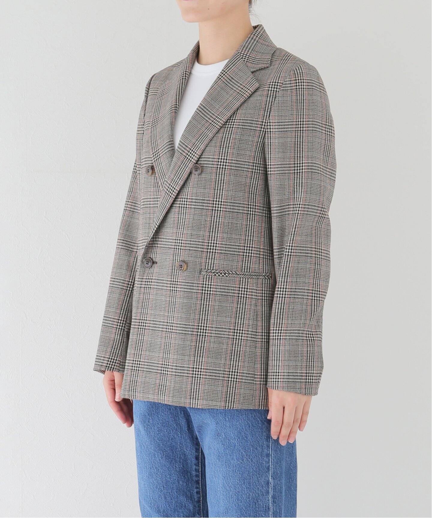 グレンチェック W前ジャケット（テーラードジャケット）｜IENA（イエナ  