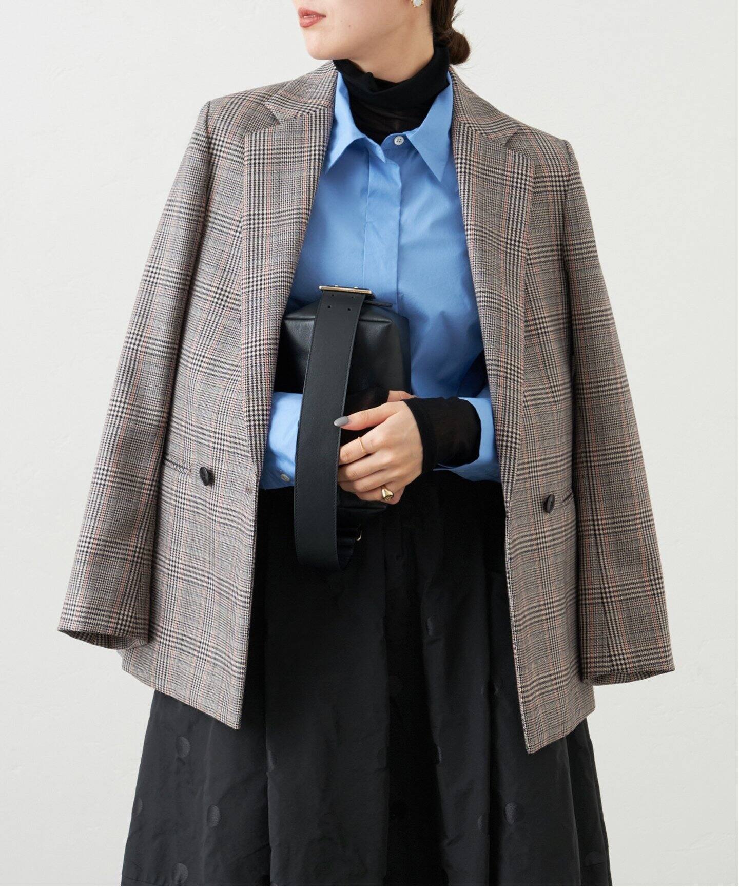 グレンチェック W前ジャケット（テーラードジャケット）｜IENA（イエナ  