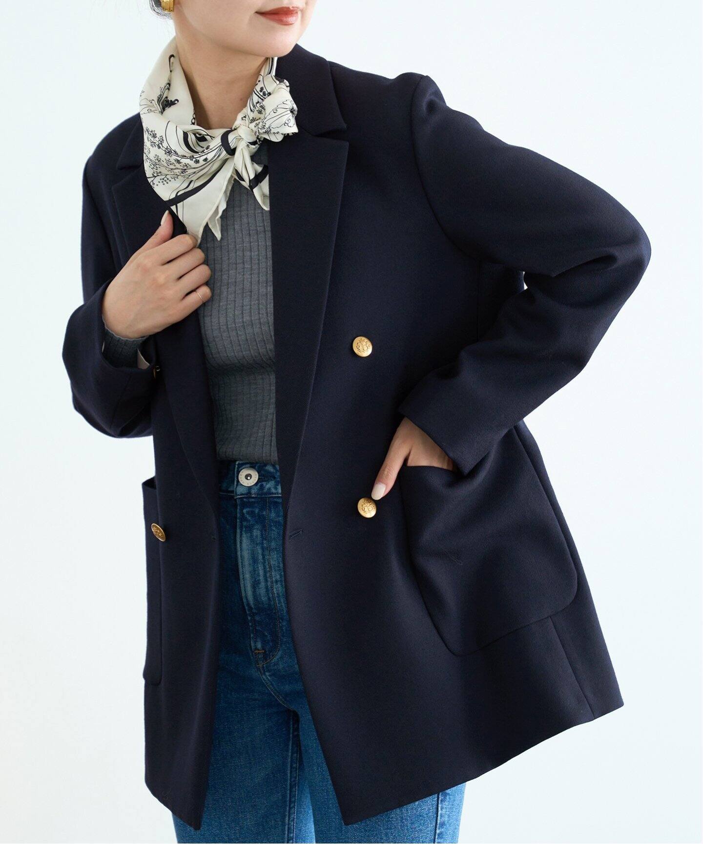 ドライウール W前オーバージャケット（テーラードジャケット）｜IENA 